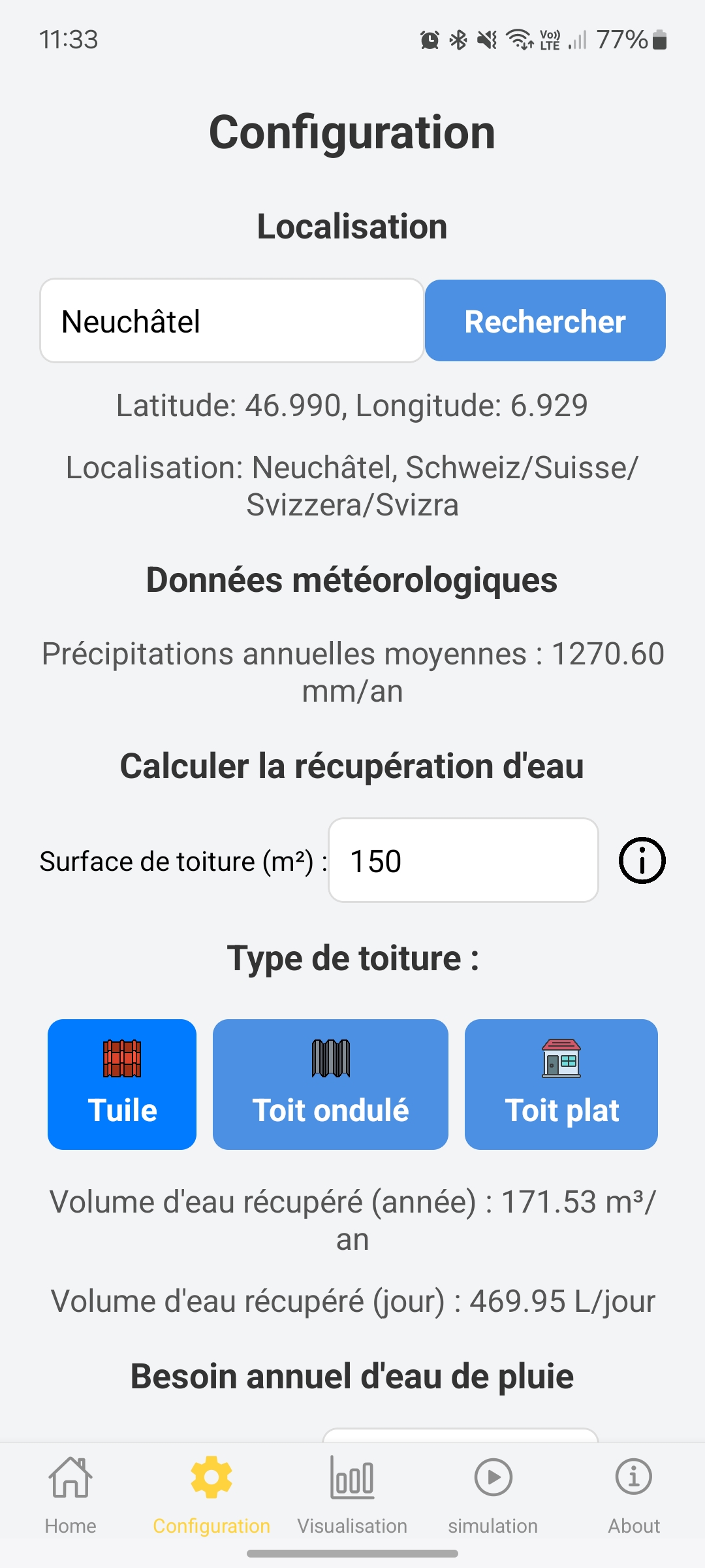 RainWater Harvesting Sizing